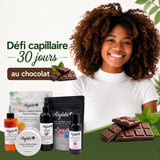 Défi Capillaire 30 jours au Chocolat Kaylabé pour cheveux crépus, avec routine capillaire et soins gourmands offerts