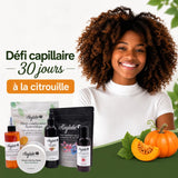 Défi Capillaire 30 jours à la Citrouille Kaylabé pour cheveux crépus, avec routine capillaire et soins gourmands offerts