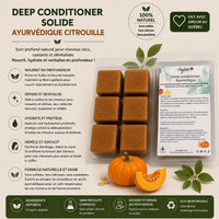 Deep Conditioner ayurvédique à la citrouille Kaylabé pour apporter nutrition, douceur et souplesse aux cheveux crépus secs