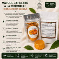 Masque à la citrouille Kaylabé pour hydrater et nourrir les cheveux crépus secs en manque de douceur et de souplesse