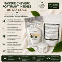 Masque solide Riz & Coco Kaylabé pour nourrir, fortifier et adoucir les cheveux crépus, frisés et bouclés