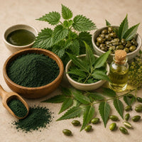 Shampoing solide à la spiruline, ortie et neem pour cheveux fins, mous, sujets aux pellicules