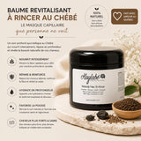 Soin profond au chébé Kaylabé pour cheveux secs et cassants, conçu pour apporter nutrition, douceur et force aux longueurs