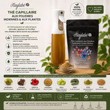 Thé capillaire aux poudres indiennes et plantes Kaylabé – soin naturel pour fortifier et épaissir les cheveux crépus