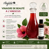 Vinaigre de beauté à l’hibiscus Kaylabé – soin naturel brillance et équilibre du cuir chevelu