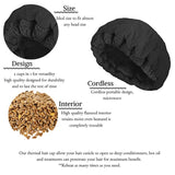 Flaxseed thermal cap for hair care, enhances mask effectiveness on kinky hair.