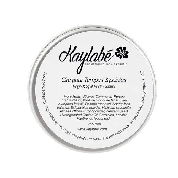 Cire capillaire naturelle Kaylabé pour prendre soin des tempes, baby hairs et bordures fragiles des cheveux afro et crépus